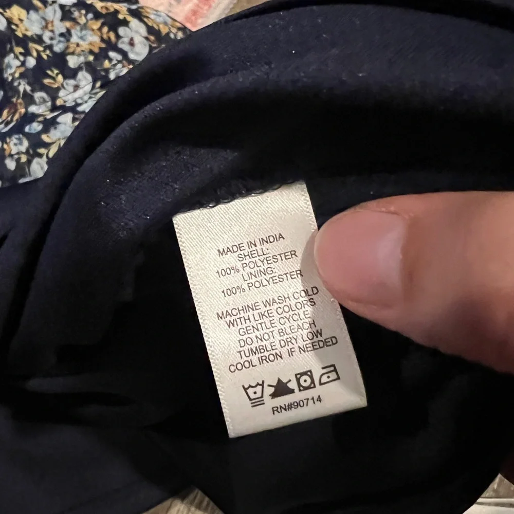 1. State Blue Floral Halter Tiered Smocked Spring Cottagecore Dress Blue XLarge - Picture 14 of 16